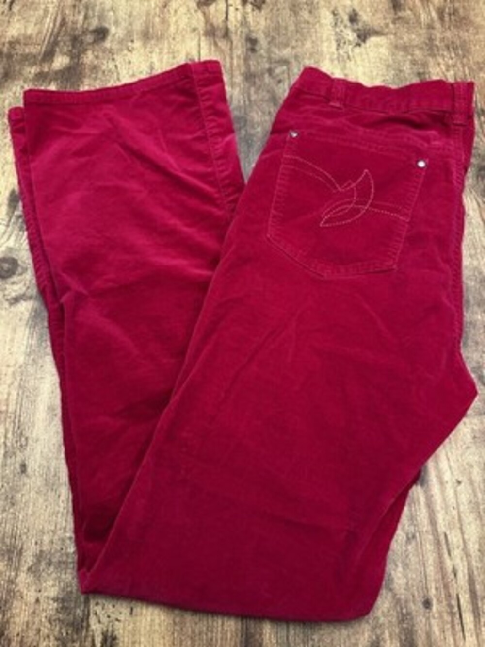 Jockey Person to Person Red Corduroy Straight Leg Pants #265